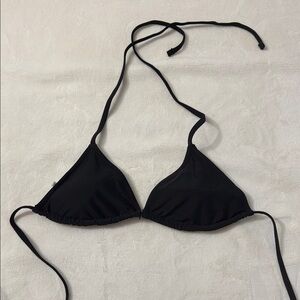 Aerie Black Triangle Bikini Top
